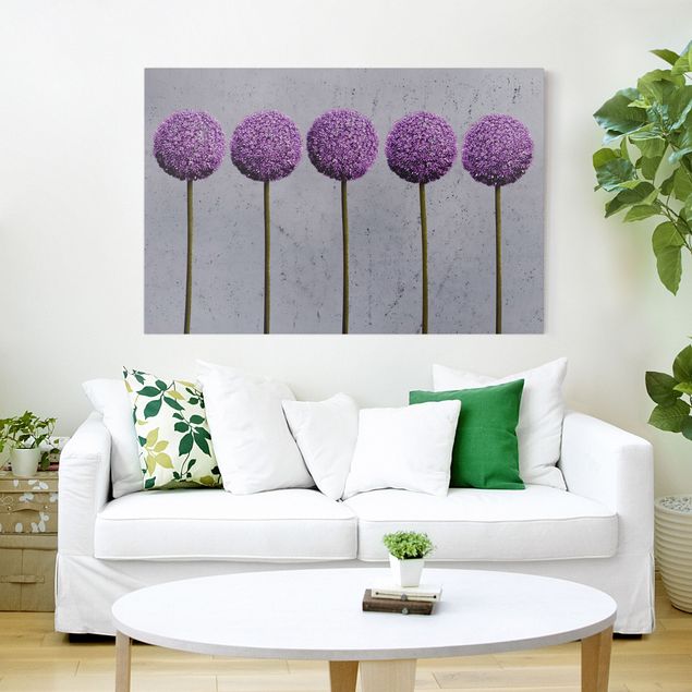 Leinwandbilder Wohnzimmer modern Allium Kugel-Blüten