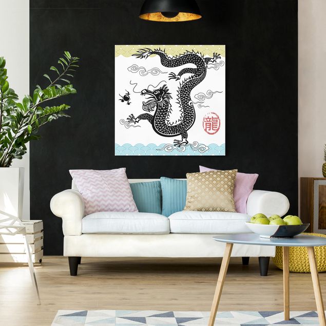 Schöne Wandbilder Asiatischer Drache