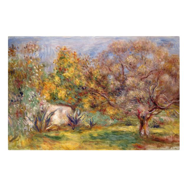 Leinwand Kunstdruck Auguste Renoir - Garten mit Olivenbäumen