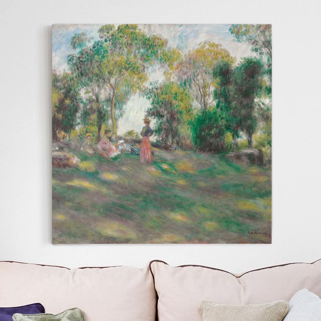 Leinwand Bilder XXL Auguste Renoir - Landschaft mit Figuren