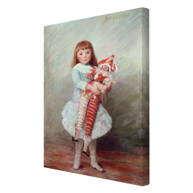 Schöne Wandbilder Auguste Renoir - Suzanne mit Harlekinpuppe