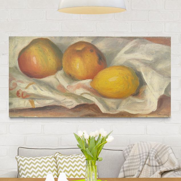 Leinwandbilder XXL Auguste Renoir - Äpfel und Zitrone