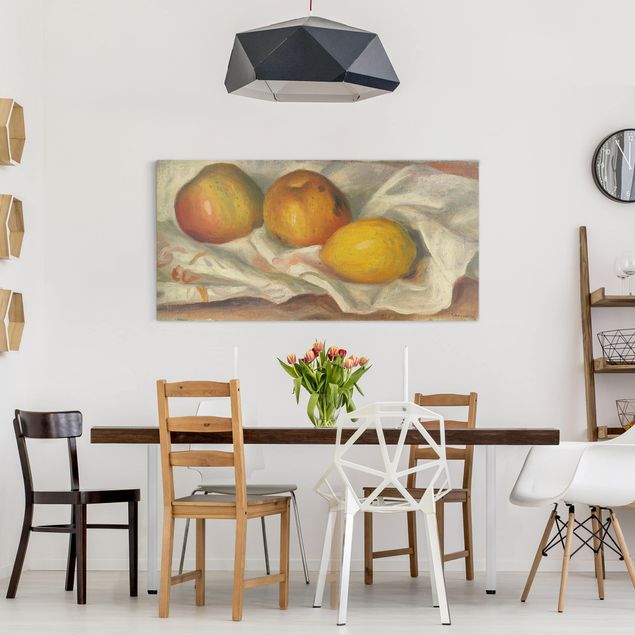Leinwand Kunstdruck Auguste Renoir - Äpfel und Zitrone