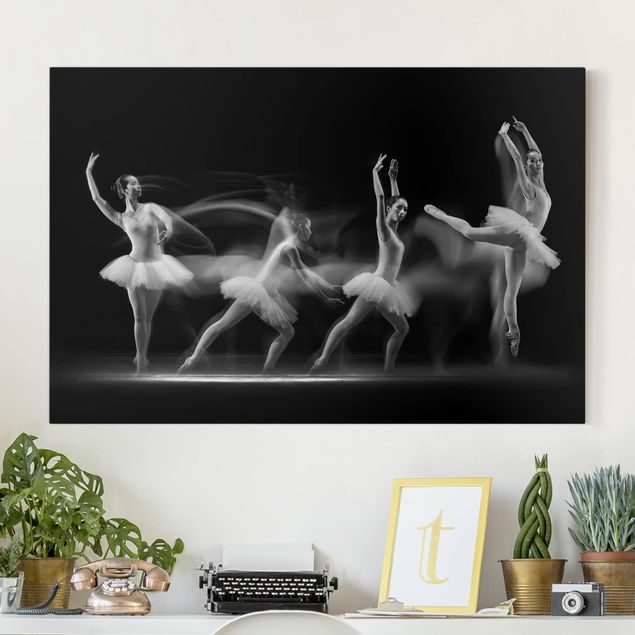 Leinwand Bilder XXL Ballerina Art Wave