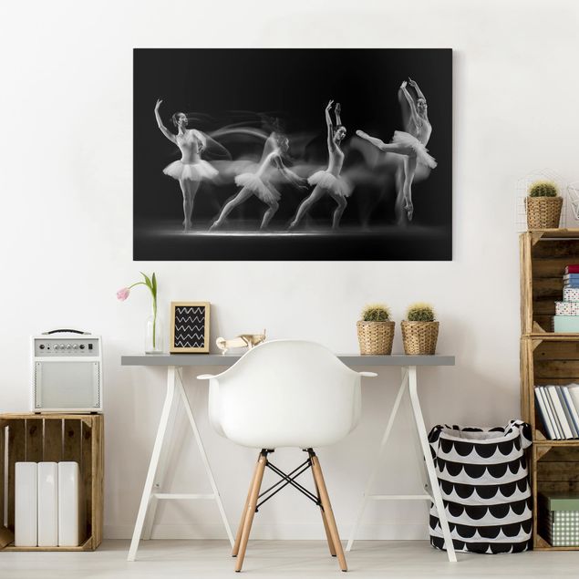Moderne Leinwandbilder Wohnzimmer Ballerina Art Wave