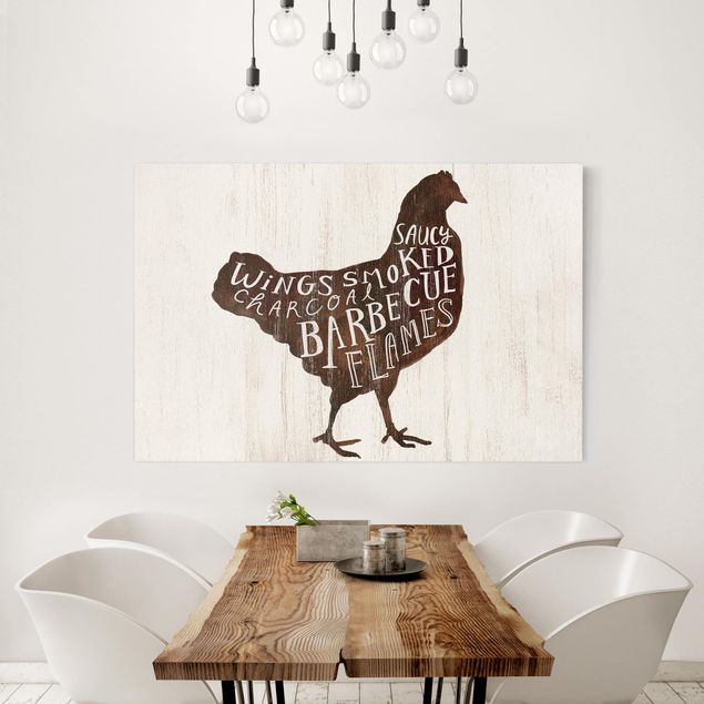 Bilder für die Wand Bauernhof BBQ - Huhn