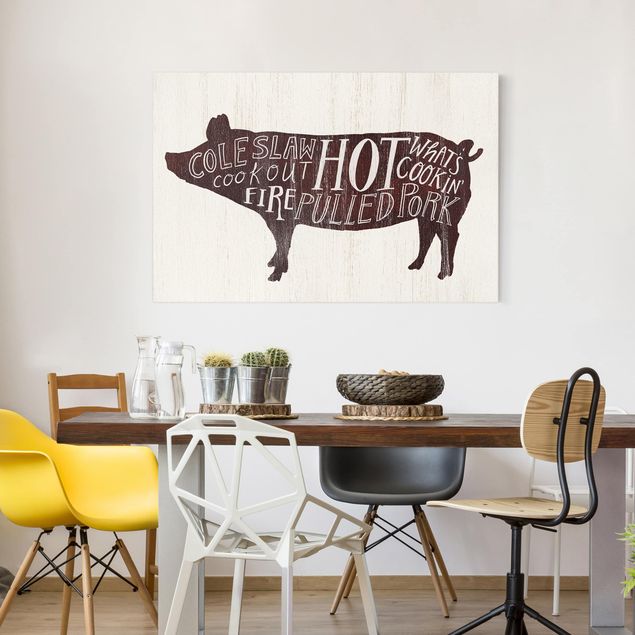 Bilder für die Wand Bauernhof BBQ - Schwein