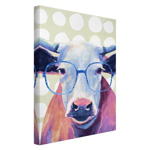 Schöne Wandbilder Bebrillte Tiere - Kuh