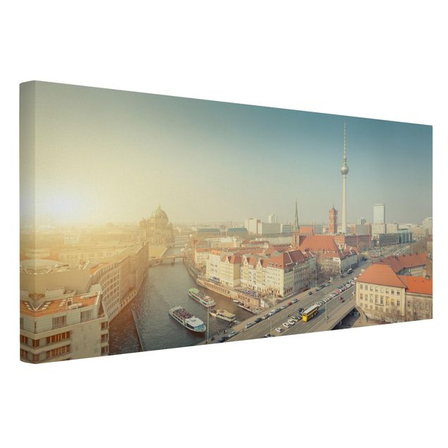 Leinwandbilder Wohnzimmer modern Berlin am Morgen