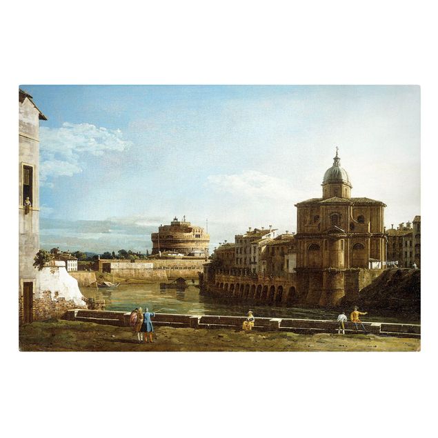 Kunstdrucke auf Leinwand Bernardo Bellotto - Ansicht Roms am Ufer