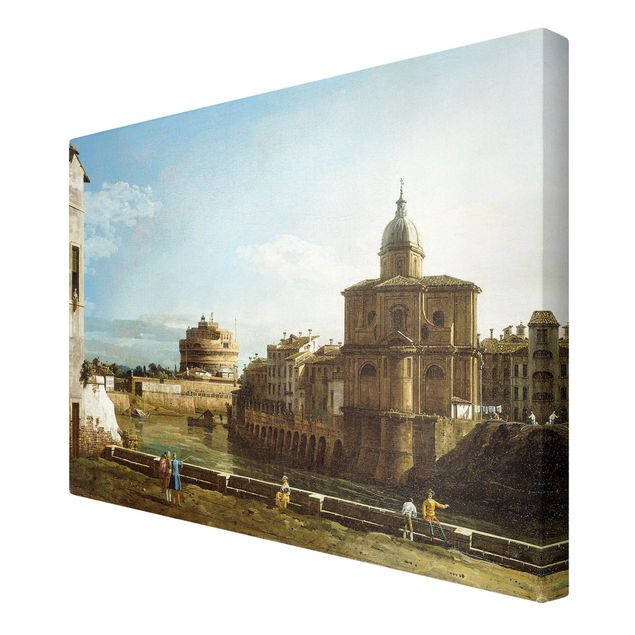 Wandbilder Skyline Bernardo Bellotto - Ansicht Roms am Ufer