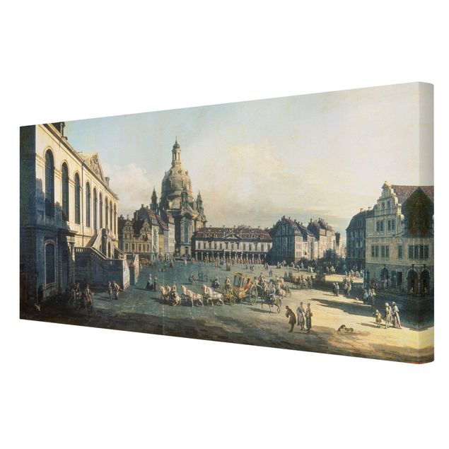 Leinwandbild Kunstdruck Bernardo Bellotto - Der Neue Markt in Dresden
