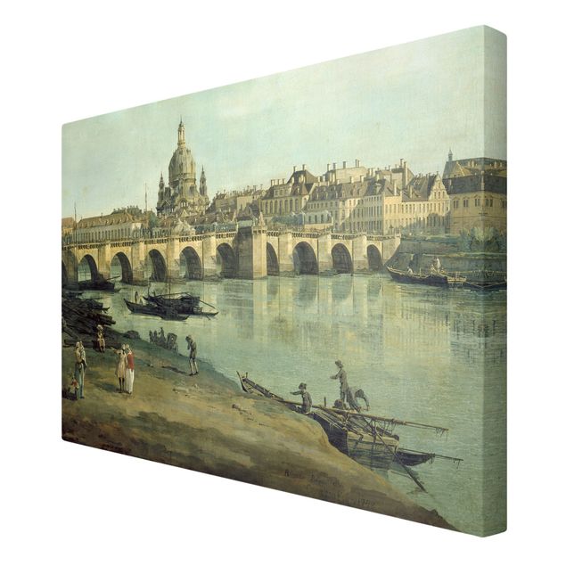 Kunstdrucke auf Leinwand Bernardo Bellotto - Dresden vom rechten Elbufer