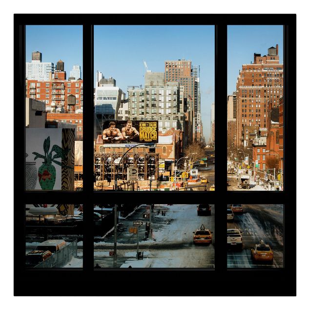 Philippe Hugonnard Bilder Blick aus Fenster auf Straße in New York