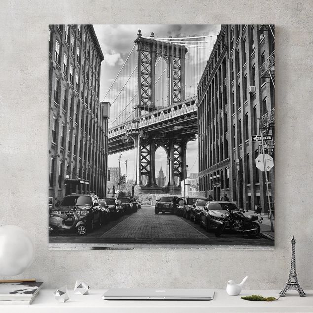 Leinwand Bilder XXL Manhattan Bridge in America