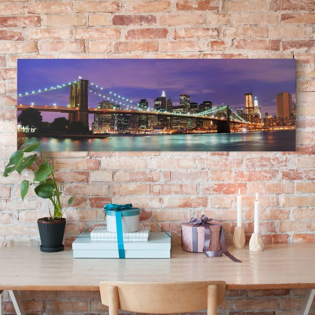 Leinwand Bilder XXL Brooklyn Bridge in New York City