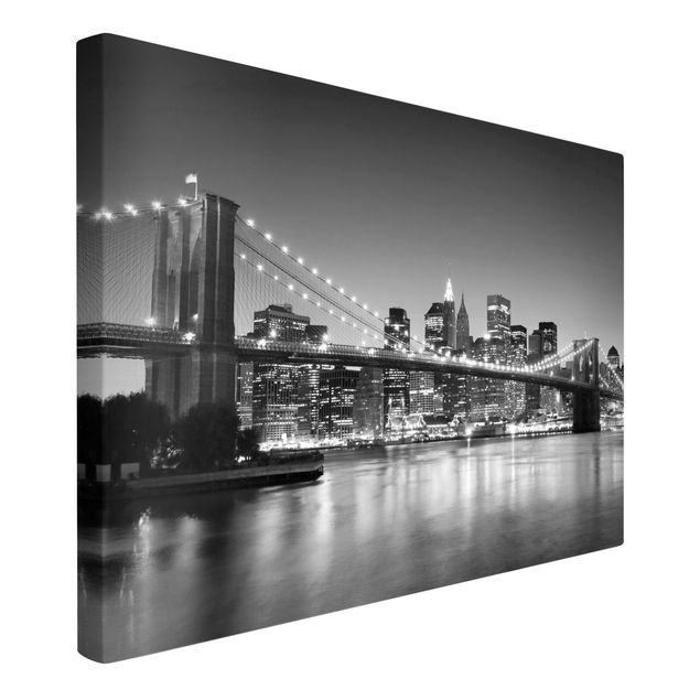 Wandbilder Skyline Brooklyn Brücke in New York II