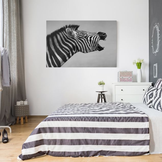 Wandbilder Zebra Brüllendes Zebra II