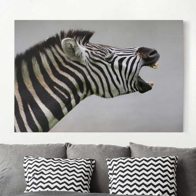 Leinwandbilder XXL Brüllendes Zebra