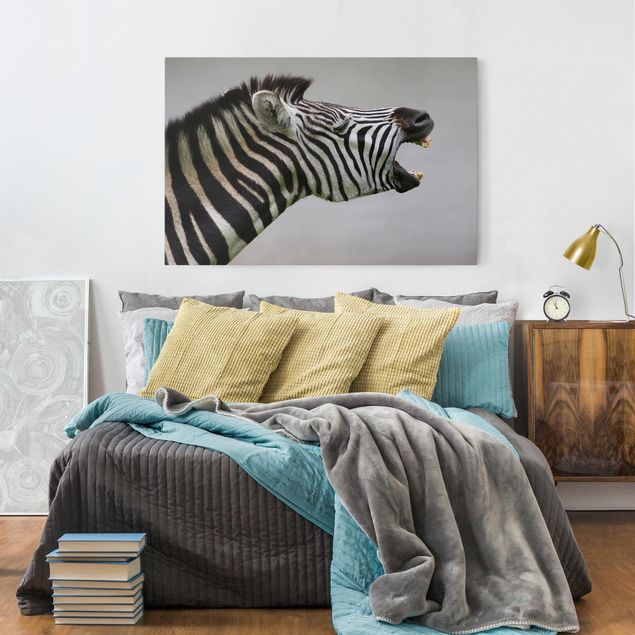 Wandbilder Tiere Brüllendes Zebra