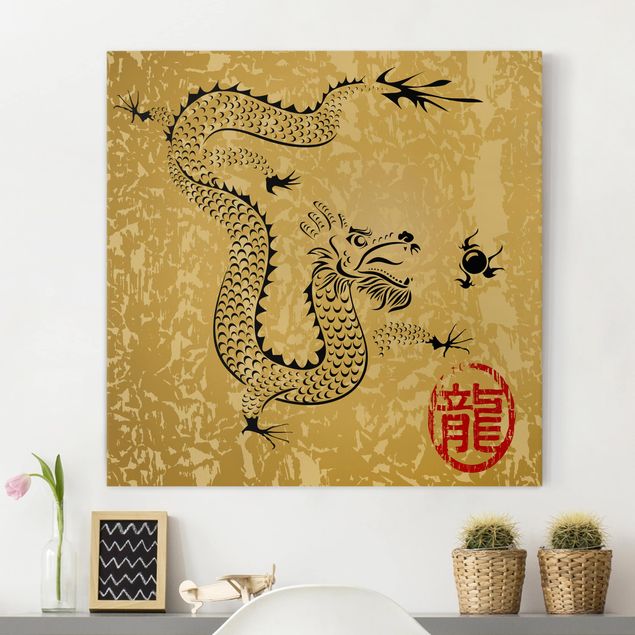 Leinwandbilder XXL Chinese Dragon
