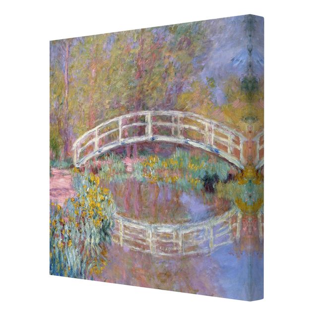 Wandbilder Wohnzimmer modern Claude Monet - Brücke Monets Garten