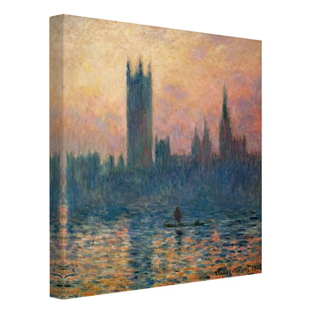 Wandbilder Skyline Claude Monet - London Sonnenuntergang