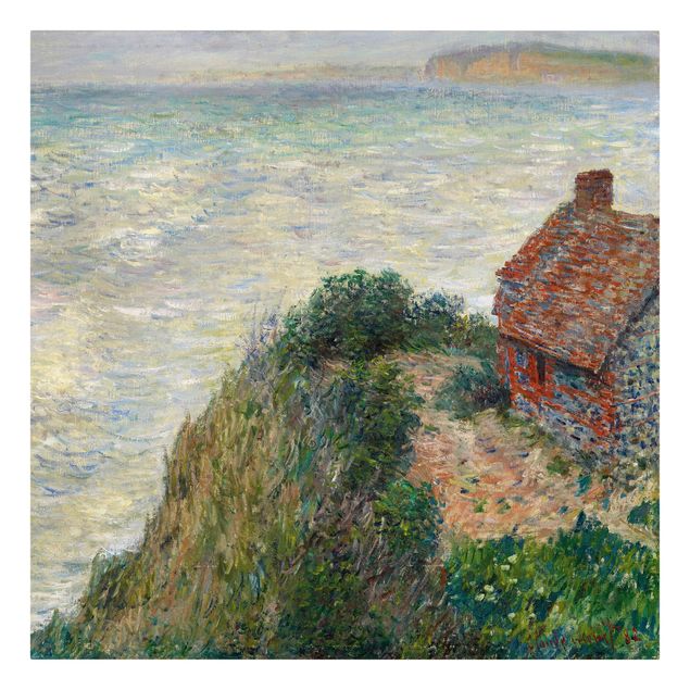 Strand Bild auf Leinwand Claude Monet - Fischerhaus Petit Ailly