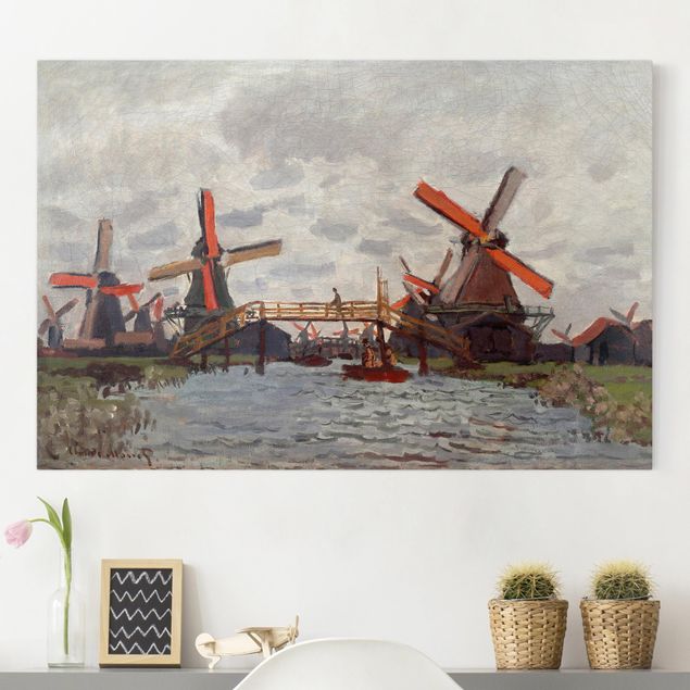 Wandbilder XXL Claude Monet - Windmühlen Zaandam