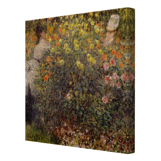 Wandbilder Wohnzimmer modern Claude Monet - Blumengarten