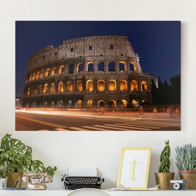 Wandbilder XXL Colosseum in Rom bei Nacht