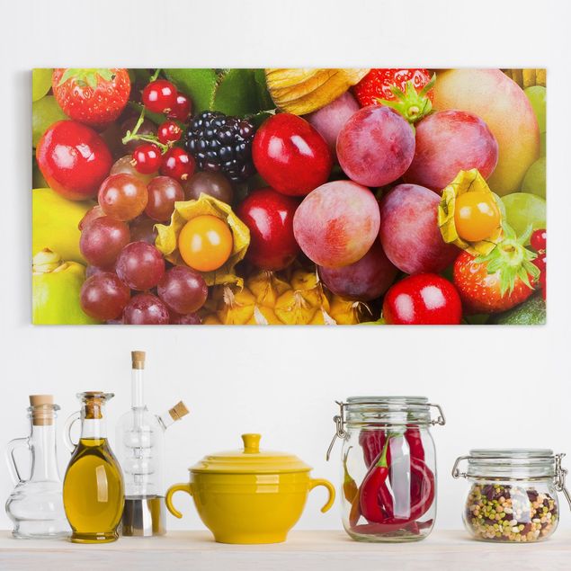 Leinwand Bilder XXL Colourful Exotic Fruits