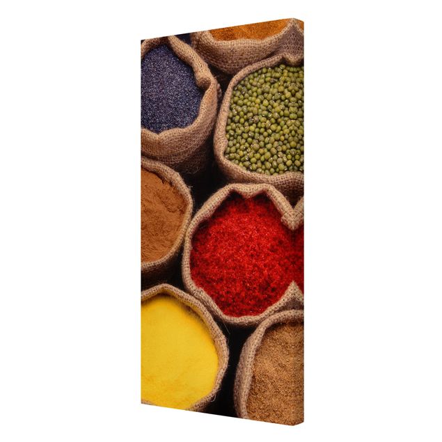 Leinwandbild - Colourful Spices - Hoch 1:2