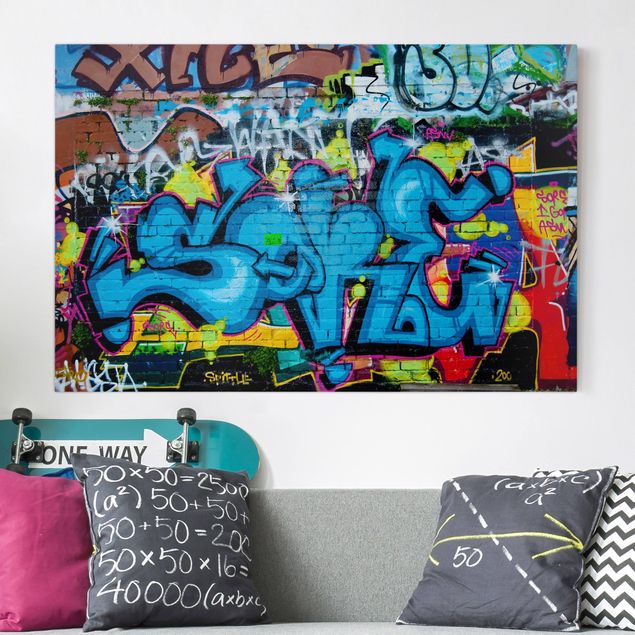 Leinwand Bilder XXL Colours of Graffiti