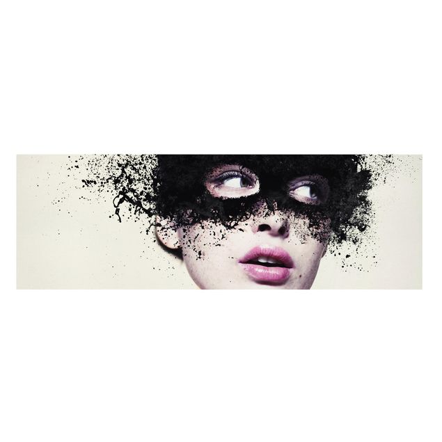 Schöne Leinwandbilder Das Mädchen mit der schwarzen Maske