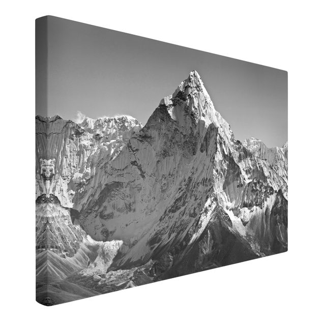 Leinwand Schwarz-Weiß Der Himalaya II