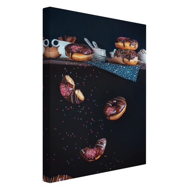 Bilder auf Leinwand Donuts vom Küchenregal