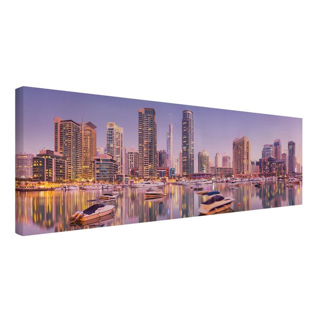Wandbilder Städte Dubai Skyline und Marina