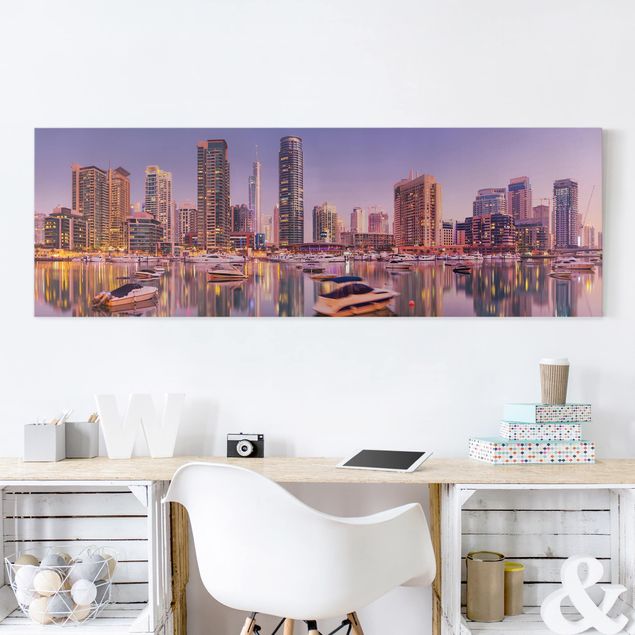 Leinwand Bilder XXL Dubai Skyline und Marina