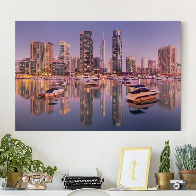 Leinwandbilder XXL Dubai Skyline und Marina