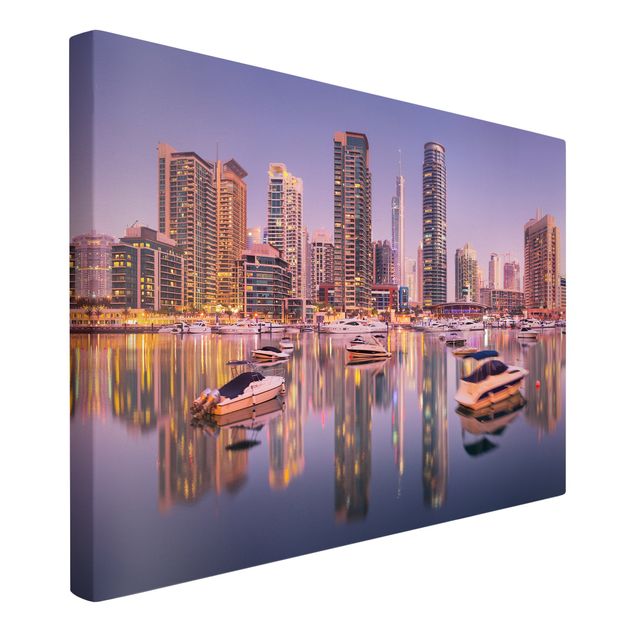Leinwandbilder Skyline Dubai Skyline und Marina