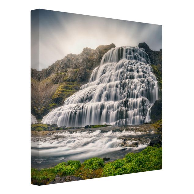 Leinwandbilder Landschaft Dynjandi Wasserfall
