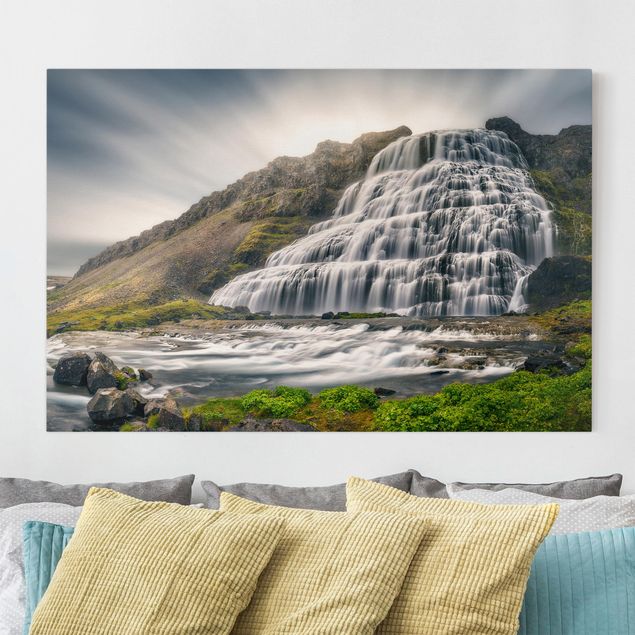 Leinwand Bilder XXL Dynjandi Wasserfall