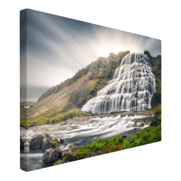Leinwandbilder Landschaft Dynjandi Wasserfall