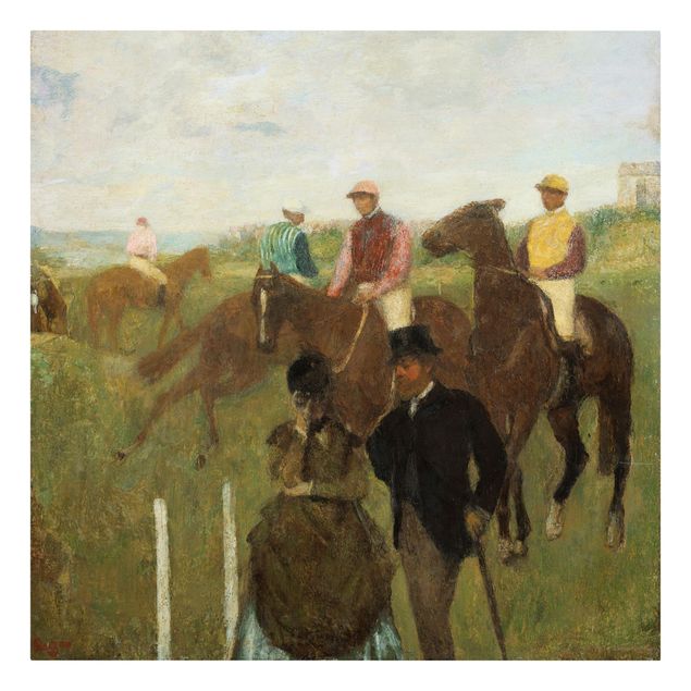 Edgar Degas Kunstwerke Edgar Degas - Jockeys auf Rennbahn