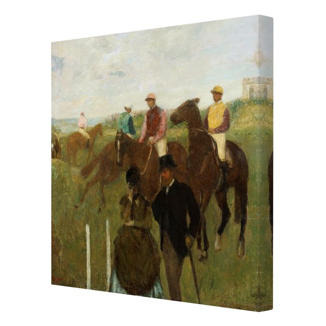 Schöne Wandbilder Edgar Degas - Jockeys auf Rennbahn