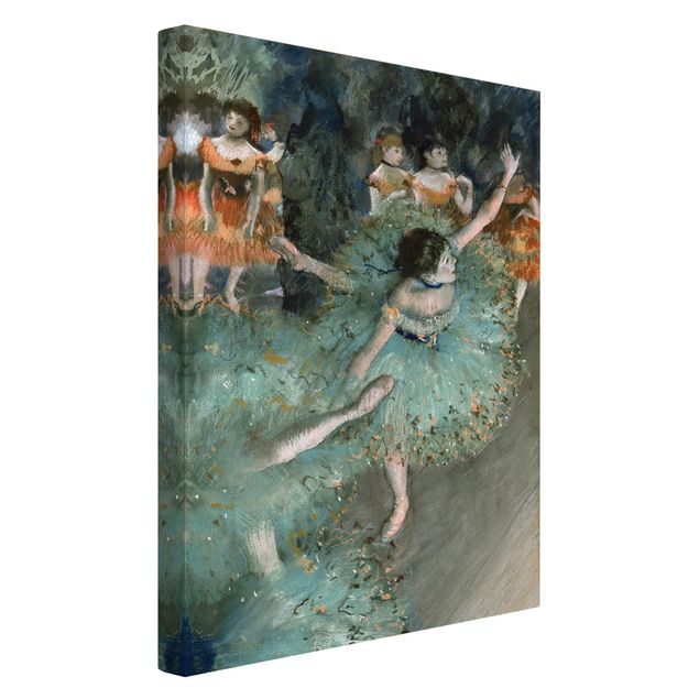Leinwand Kunstdruck Edgar Degas - Tänzerinnen in Grün