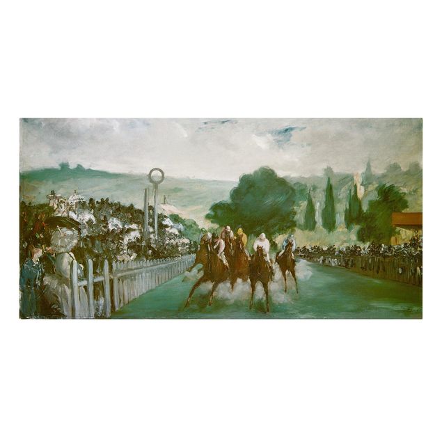 Leinwandbild Kunstdruck Edouard Manet - Pferderennen