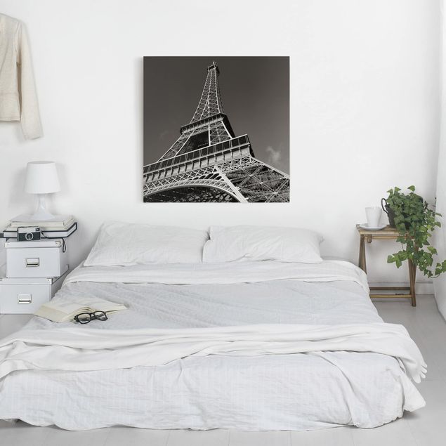 Wandbilder Schwarz-Weiß Eiffelturm