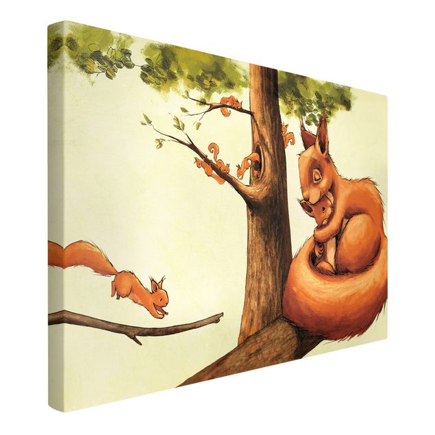 Leinwandbilder Tier Jacoby und Stuart - Einhörnchen Mama
